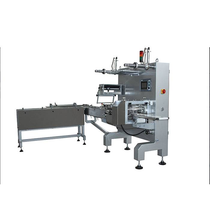 High speed automatic flow pack machine with cross feeder
